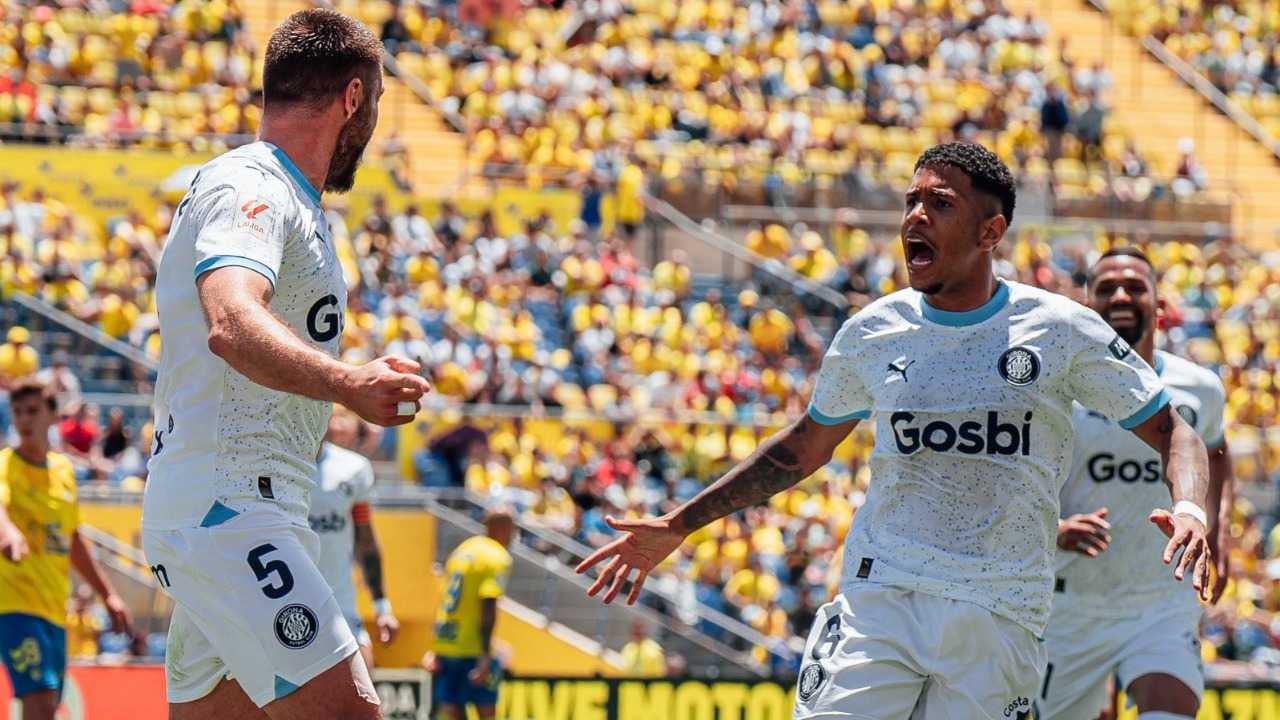 الدوري الإسباني لكرة القدم: جيرونا يتغلب على لاس بالماس ويخطو بثبات نحو مشاركة تاريخية في دوري الأبطال وألميريا أول الهابطين للدرجة الثانية بخسارته أمام خيتافي