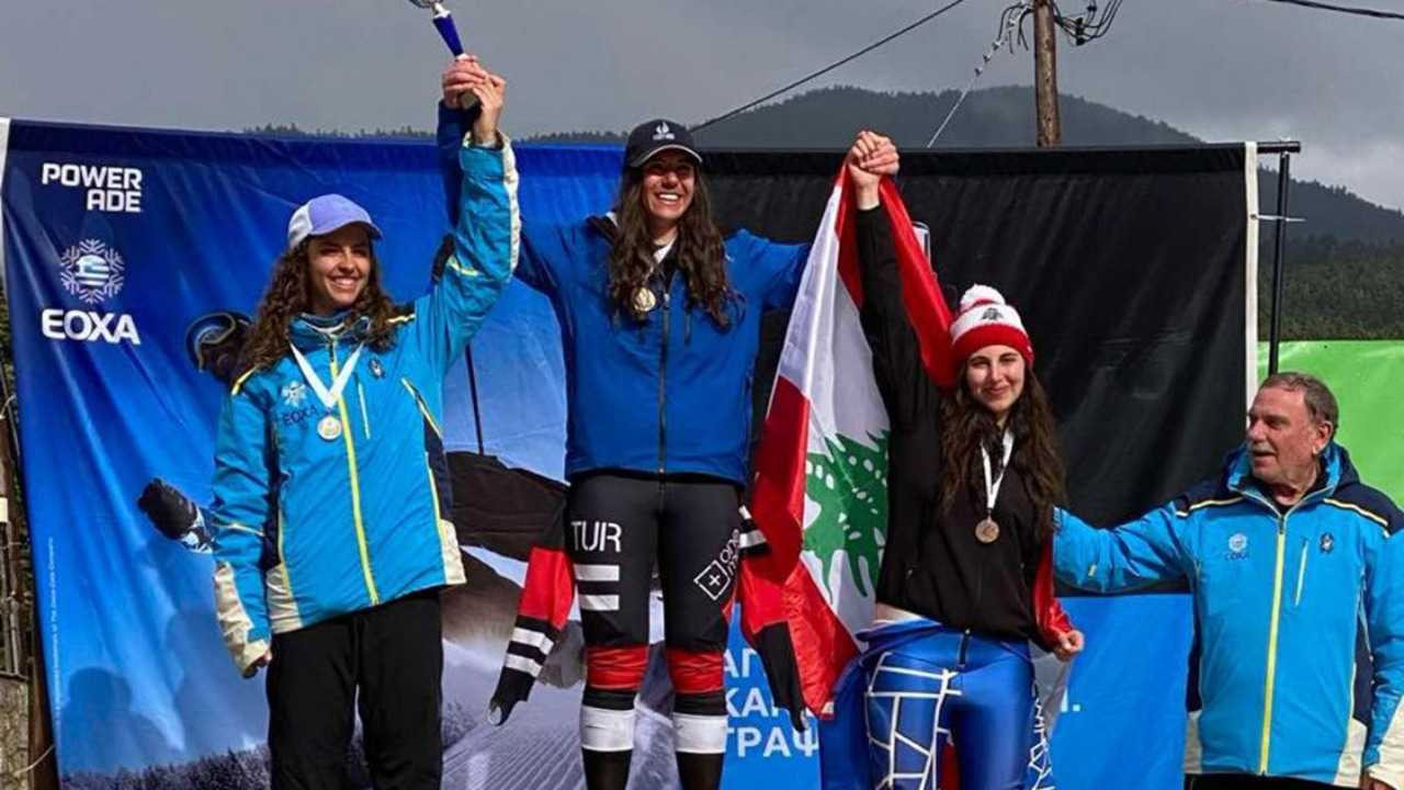 برونزية للبنانية سارة زيدان في تزلج اليونان