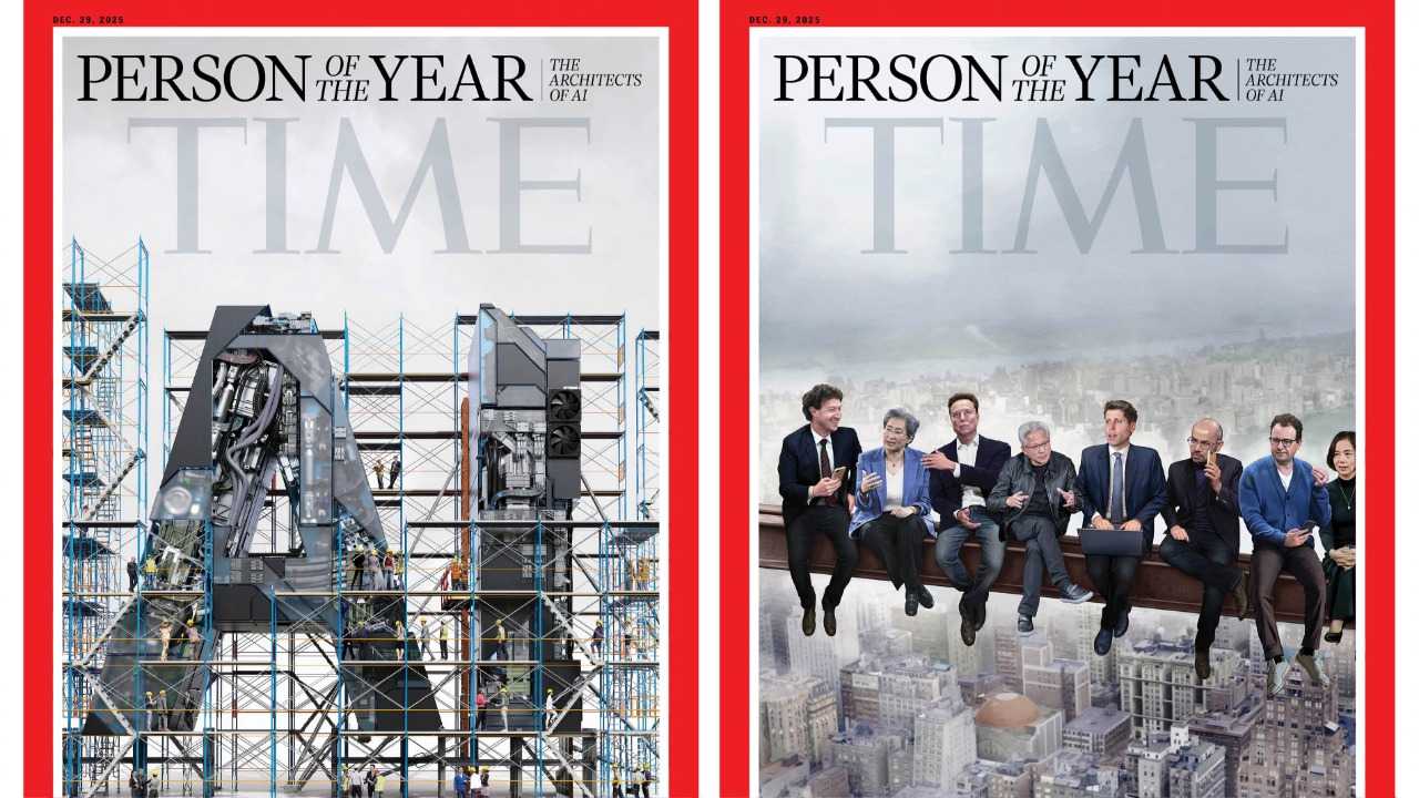 رواد الذكاء الاصطناعي يسيطرون على غلاف مجلة Time لعام 2025