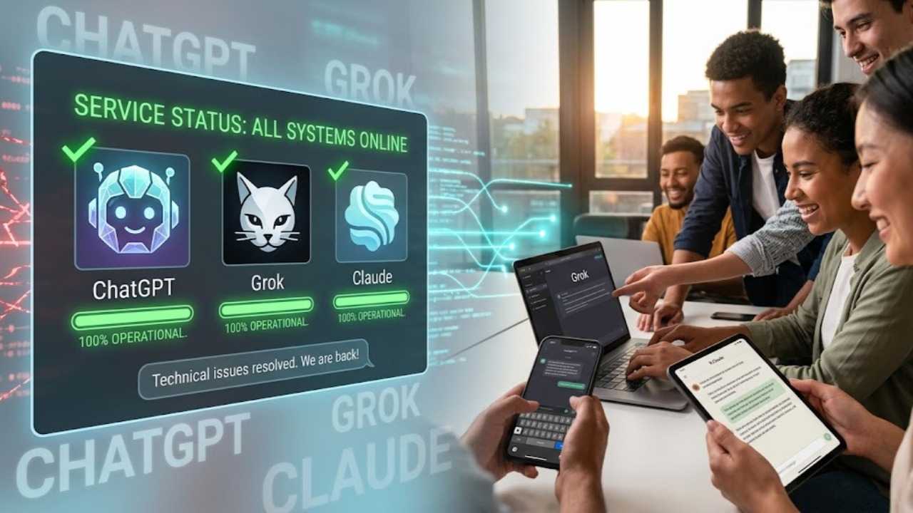 عودة خدمات تشات جي بي تي وغروك وكلود إلى العمل بعد عطل فني